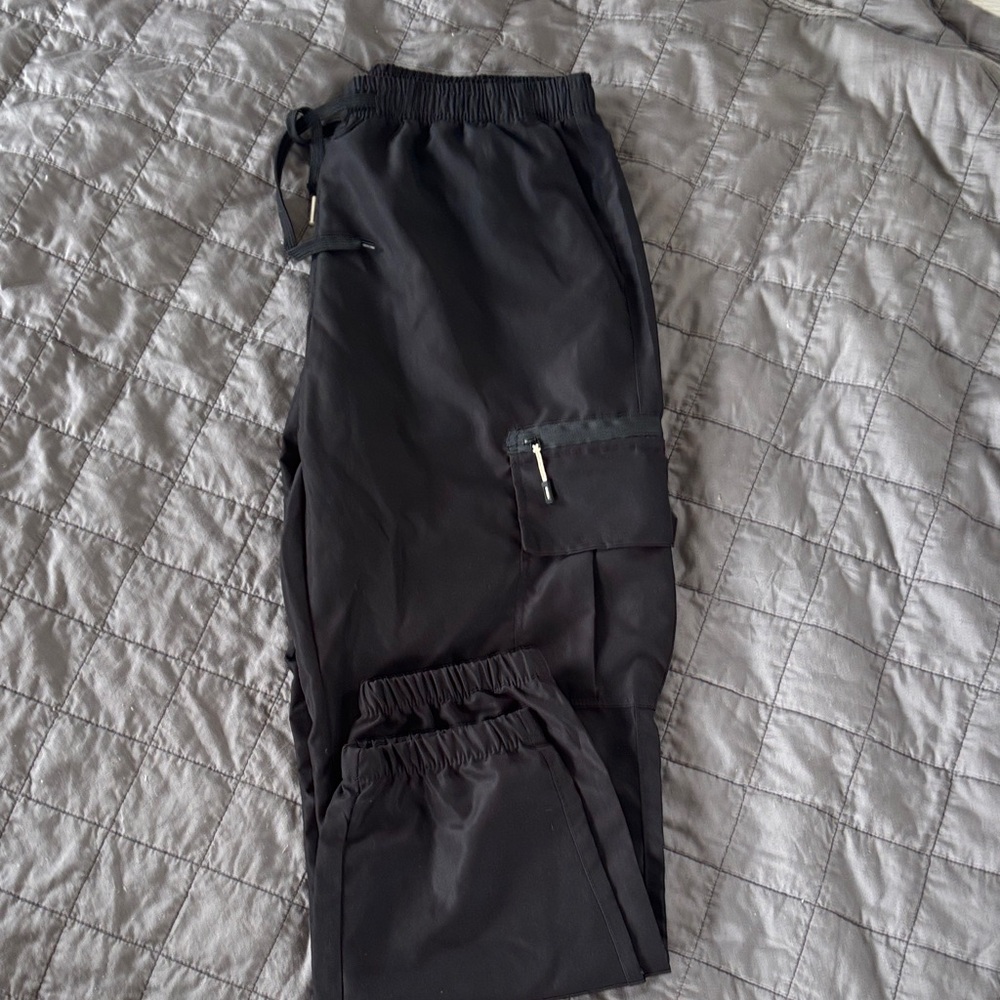 Boohoo Mens Charcoal Cargo Pants